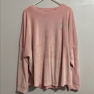 PINK Victoria's Secret Blush Pullover velour lounge set size XXL